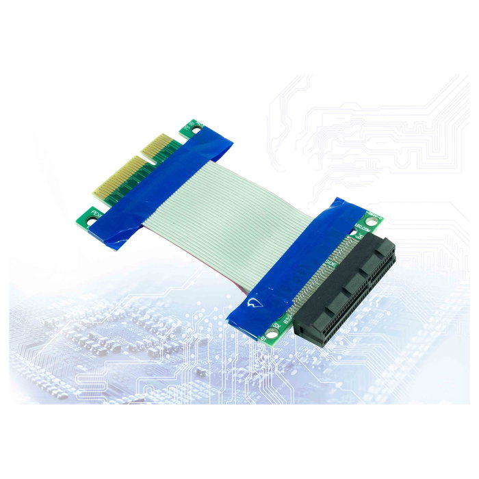 Inter-Tech Riser Card Extender PCIe x4 flexible de 5 cm Inter-Tech Riser Card Extender PCIe x4 flexible de 5 cm