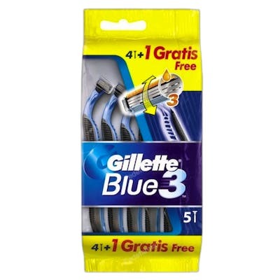 Gillette Blue 3 Smooth Maquinilla de Afeitar Desechable, Pack de 5 unidades Gillette Blue 3 Smooth Maquinilla de Afeitar Desechable, Pack de 5 unidades