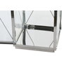 DKD Home Decor Set de 2 Farolas de Acero y Cristal Cromado y Negro