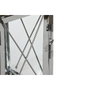 DKD Home Decor Set de 2 Farolas de Acero y Cristal Cromado y Negro