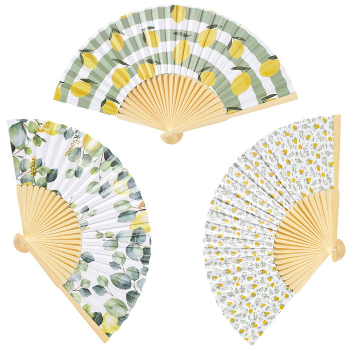 The Concept Factory Abanico De Madera Limones Colección Bain De Soleil