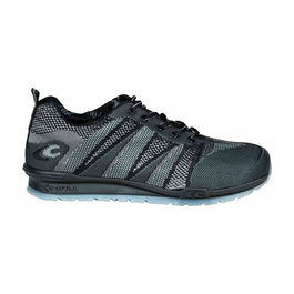 Cofra Fluent black S1 Zapatos de seguridad talla 44, S1 P SRC, puntera de aluminio, antiestáticos, antishock, antideslizantes, tejido transpirable EN ISO 20345:2011