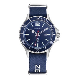 Nautica NAPABS904 Reloj Analógico para Hombre con Correa de Nailon Azul