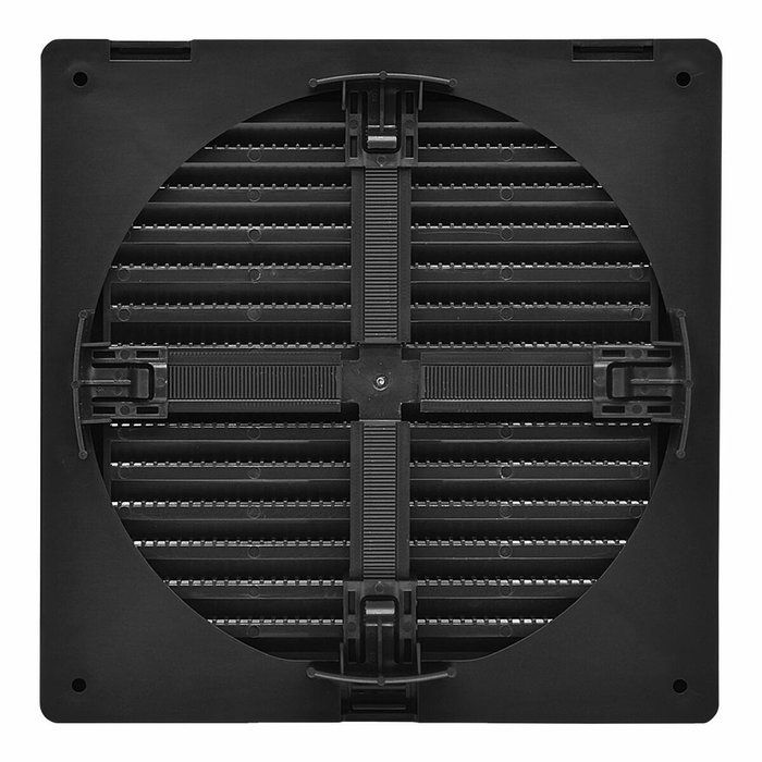 Edm Rejilla de ventilación cuadrada empotrable ajustable con mosquitera Gris antracita