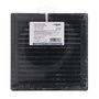 Edm Rejilla ventilación cuadrada ajustable con mosquitera ø 80-150mm, 170x170x11,5mm ABS Gris antracita