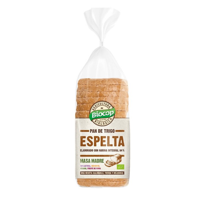 BIOCOP Pan de molde de espelta integral con masa madre 400g