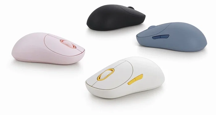 Xiaomi Wireless Mouse 3 Rosa 1200 DPI Bluetooth + 2,4 GHz USB Type-A
