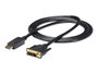 StarTech Adaptador Cable DisplayPort Macho a DVI-D Macho, 1.8 m, Resolución Hasta 1920x1200