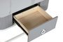 DKD Home Decor Mesa Centro Glam Blanco Piedra Sinterizada y Metal Set de 2 70x45x70 cm