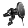 LogiLink Cargador inalámbrico para coche con soporte para smartphone 15W, redondo