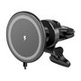 LogiLink Cargador inalámbrico para coche con soporte para smartphone 15W, redondo