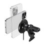 LogiLink Cargador inalámbrico para coche con soporte para smartphone 15W, redondo