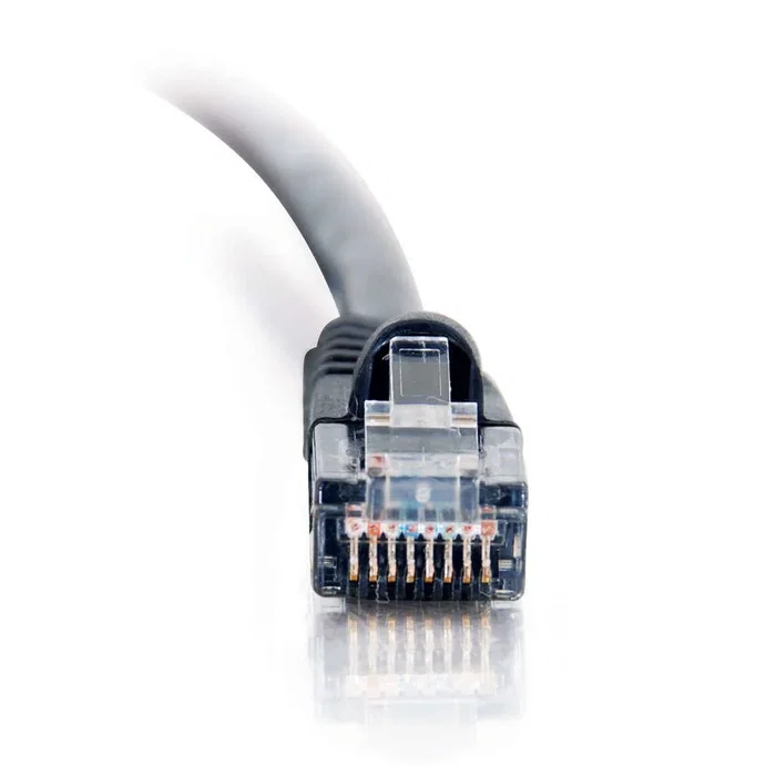 C2G 83181 Cable de Red Patch Cable Cat5e U/UTP 1 m - Conectores RJ-45 Macho a Macho, Color Negro para Ethernet y Redes