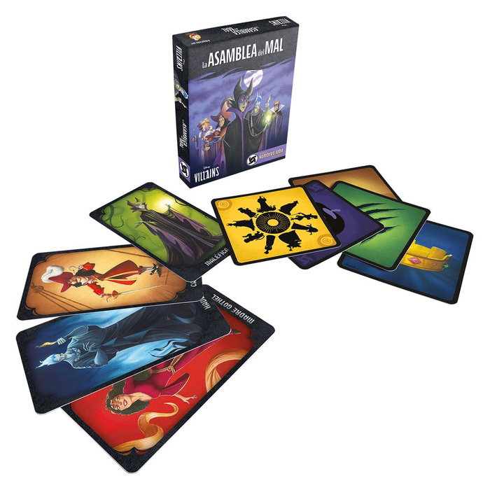 Disney Villains Juego de Cartas La Asamblea del Mal, Identidades Ocultas para 8-18 Jugadores Disney Villains Juego de Cartas La Asamblea del Mal, Identidades Ocultas para 8-18 Jugadores