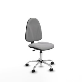 PIQUERAS Y CRESPO Silla de oficina Algarra Gris claro sin brazos con base cromada