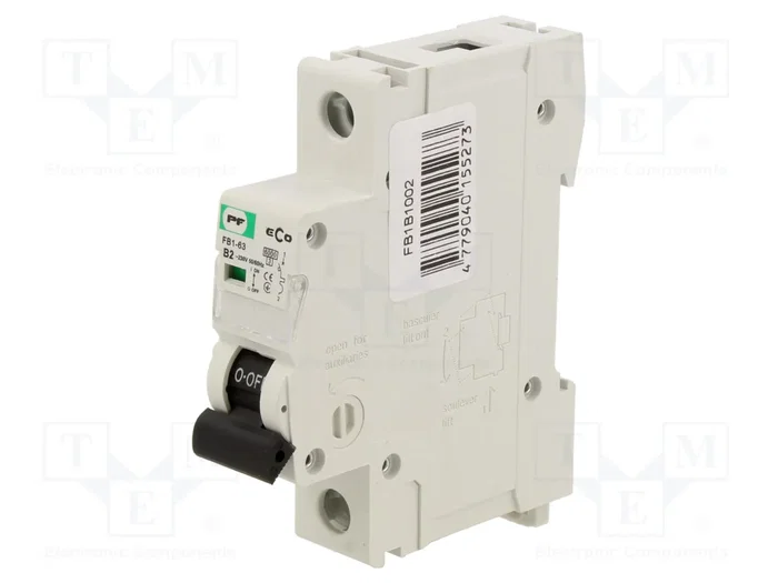 Promfactor Baltic Interruptor magnetotérmico ECO 2A 1 Polo Curva B Promfactor Baltic Interruptor magnetotérmico ECO 2A 1 Polo Curva B