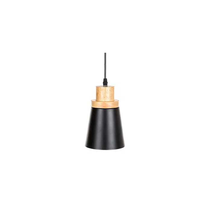 SKD Lámpara Colgante Margot de Aluminio y Madera, Blanco, 220x130 mm