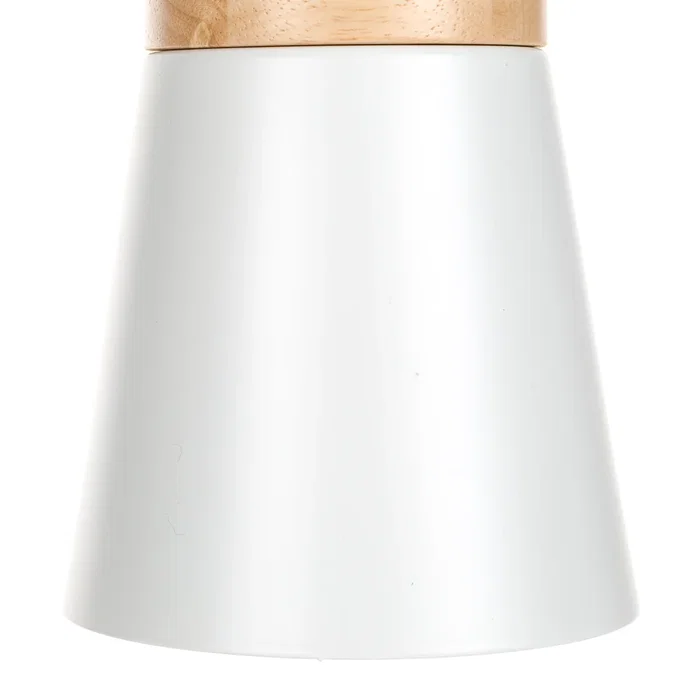 SKD Lámpara Colgante Margot de Aluminio y Madera, Blanco, 220x130 mm