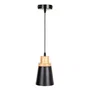SKD Lámpara Colgante Margot de Aluminio y Madera, Blanco, 220x130 mm