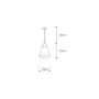 SKD Lámpara Colgante Margot de Aluminio y Madera, Blanco, 220x130 mm