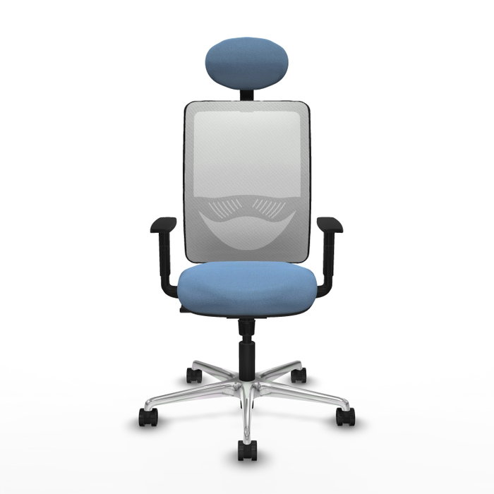 PIQUERAS Y CRESPO Silla de oficina Zulema con mecanismo Sincro, Azul cielo y Blanco PIQUERAS Y CRESPO Silla de oficina Zulema con mecanismo Sincro, Azul cielo y Blanco