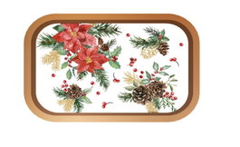 DKD Home Decor Bandeja de Metal Multicolor Dorado 34x23x1,5 cm
