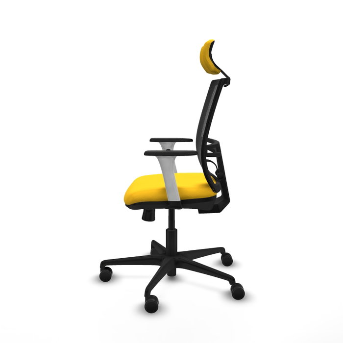 PIQUERAS Y CRESPO Silla de oficina Yunquera con mecanismo Sincro/Traslack, Amarillo y Negro PIQUERAS Y CRESPO Silla de oficina Yunquera con mecanismo Sincro/Traslack, Amarillo y Negro