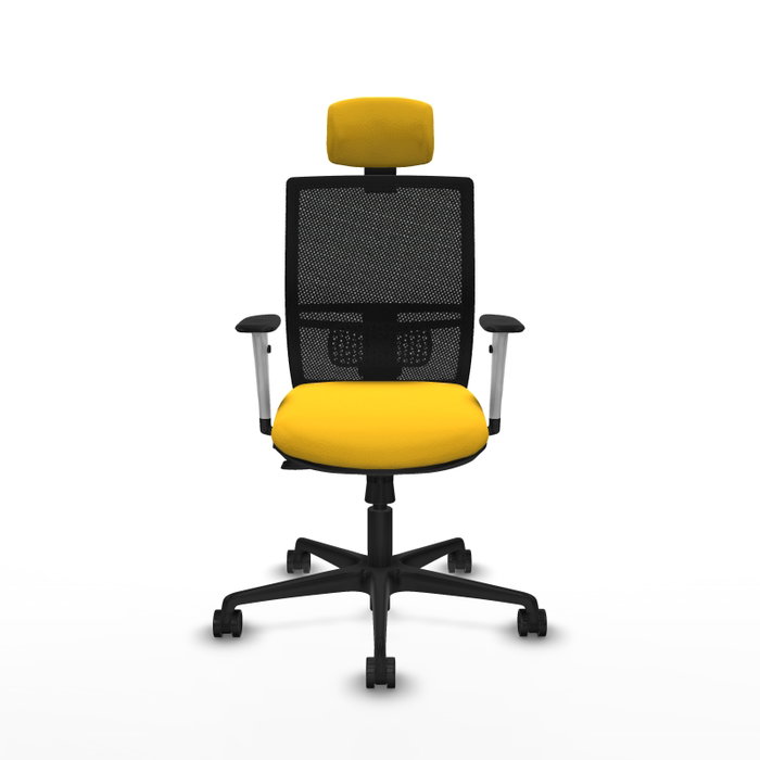 PIQUERAS Y CRESPO Silla de oficina Yunquera con mecanismo Sincro/Traslack, Amarillo y Negro PIQUERAS Y CRESPO Silla de oficina Yunquera con mecanismo Sincro/Traslack, Amarillo y Negro