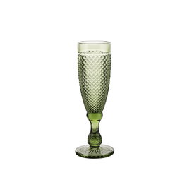 DKD Home Decor Set de 6 Copas de Cristal Grabado Verde 150ml