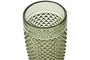 DKD Home Decor Copa Diamond Garbo Básicos Grabada, Color Verde, 150ml, Set de 6 Piezas, Vidrio, 7 x 20 x 7 cm
