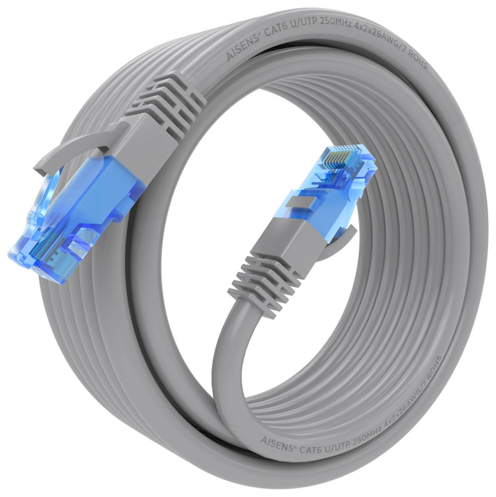 AISENS Cable de Red RJ45 Cat.6 UTP AWG26 CCA 5m Gris