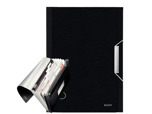 Leitz Solid Carpeta Clasificadora Fuelle DIN A4 6 Compartimentos Negro