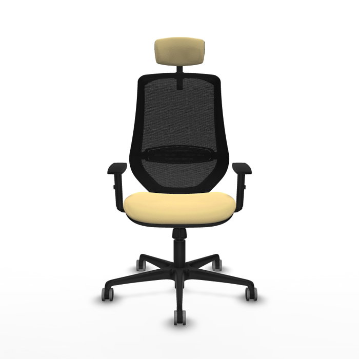 PIQUERAS Y CRESPO Silla de oficina Mardos con mecanismo Sincro, Crema y Negro PIQUERAS Y CRESPO Silla de oficina Mardos con mecanismo Sincro, Crema y Negro
