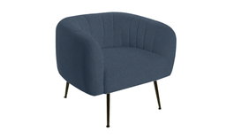 DKD Home Decor Sillon Scandi Azul Dorado 75 x 73 x 81 cm