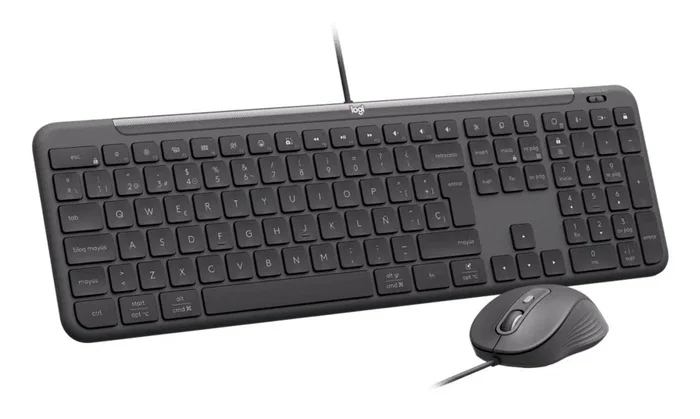 Logitech Signature Slim MK620 Combo de Teclado y Ratón con Conexión USB-C, Grafito