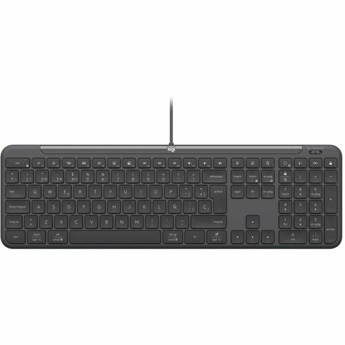 Logitech Signature Slim MK620 Combo Teclado + Ratón Cableado USB-C, Negro, QWERTY Español, Teclado Númerico, Sensor Óptico 4000 DPI, Sostenible