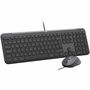 Logitech Signature Slim MK620 Combo Teclado + Ratón Cableado USB-C, Negro, QWERTY Español, Teclado Númerico, Sensor Óptico 4000 DPI, Sostenible