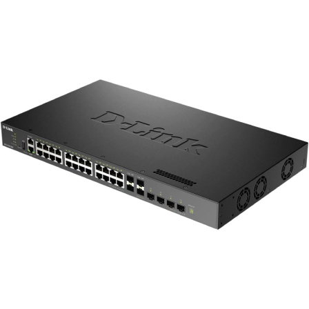 D-Link Switch gestionable L3 Stackable DXS-3410-32XY 24x10GBase-T + 4x10G SFP+ + 4x25G SFP28 Multi-GL3 25G