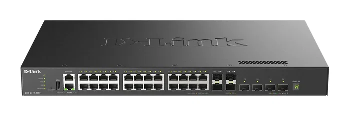 D-Link DXS-3410-32XY Switch de Red Apilable Gestionado Nivel 3, 24x Puertos 10GBase-T + 4x SFP+ + 4x SFP28 de 25G, Full Duplex, Rack