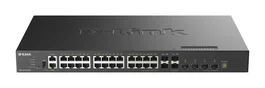 D-Link DXS-3410-32XY Switch de Red Apilable Gestionado Nivel 3, 24x Puertos 10GBase-T + 4x SFP+ + 4x SFP28 de 25G, Full Duplex, Rack