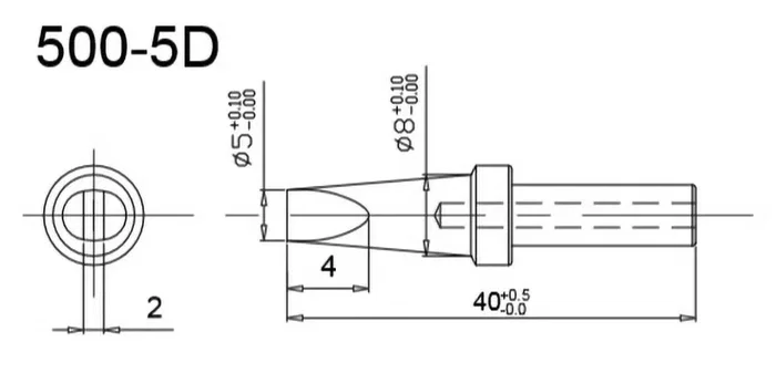 QUICK Punta de soldadura tipo destornillador 5x2mm