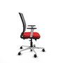 PIQUERAS Y CRESPO Silla de oficina Haches Rojo y Gris con mecanismo Sincro/Traslack
