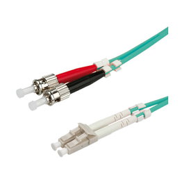 ROLINE Cable de Fibra Óptica LWL-Kabel 50/125µm OM3 LC/ST Full-Duplex 1m Turquesa