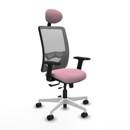 PIQUERAS Y CRESPO Silla de oficina Zulema Rosa y Gris