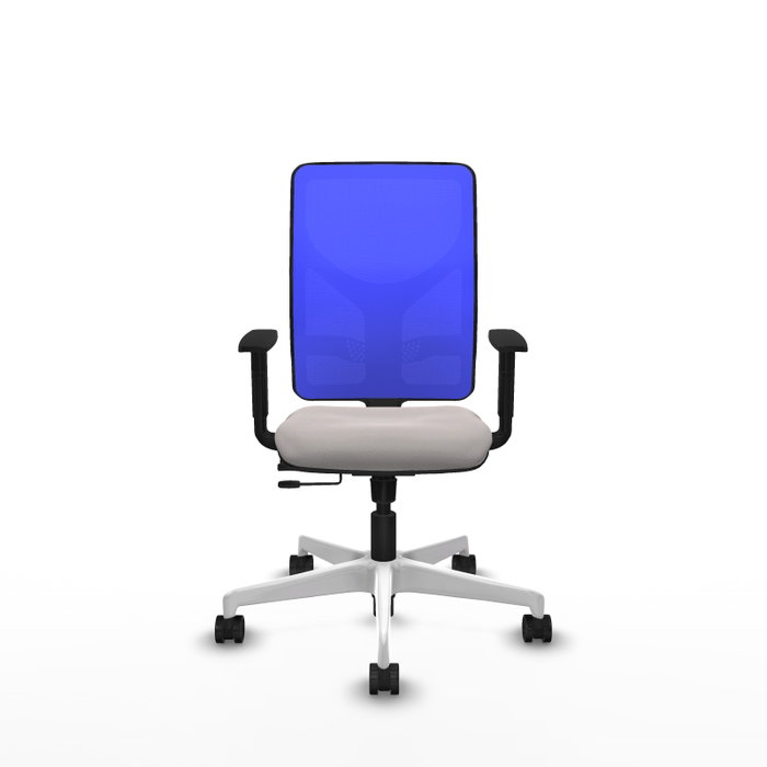 PIQUERAS Y CRESPO Silla de oficina Motilla con mecanismo Sincro/Traslack Blanco y Azul PIQUERAS Y CRESPO Silla de oficina Motilla con mecanismo Sincro/Traslack Blanco y Azul