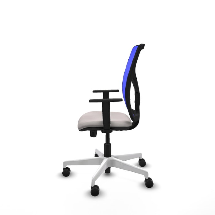 PIQUERAS Y CRESPO Silla de oficina Motilla con mecanismo Sincro/Traslack Blanco y Azul PIQUERAS Y CRESPO Silla de oficina Motilla con mecanismo Sincro/Traslack Blanco y Azul