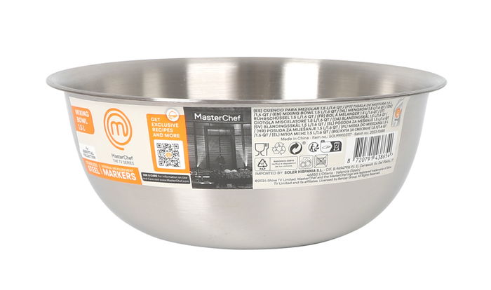 Masterchef Bol Acero Inoxidable Ø19 x 7.5 cm / 1.2 L (24 Unidades)