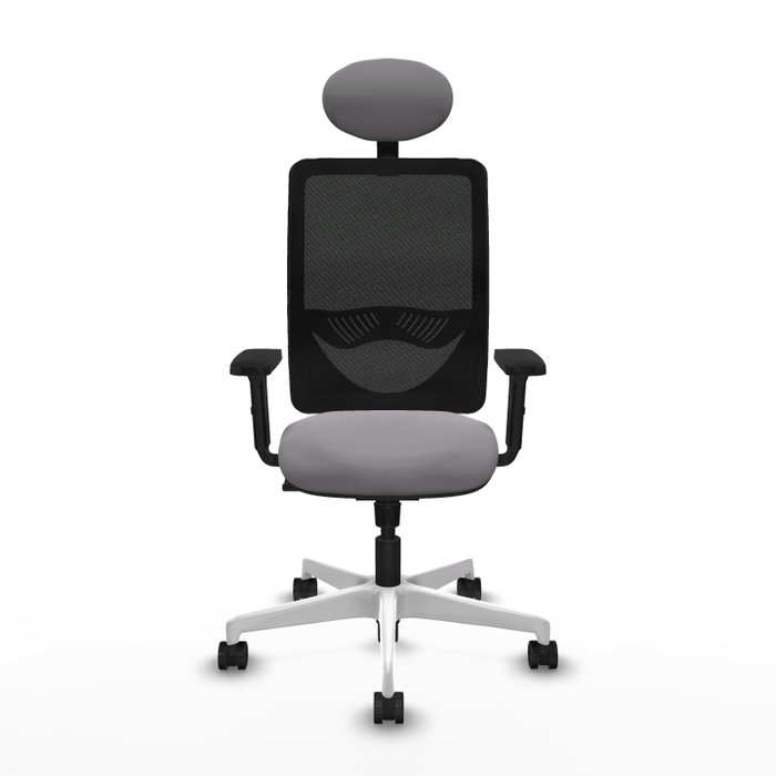 PIQUERAS Y CRESPO Silla de oficina Zulema con mecanismo Sincro, Gris y Negro