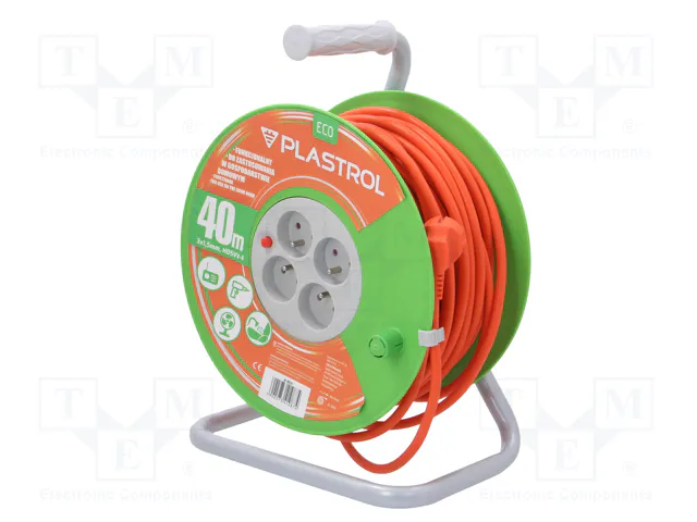 PLASTROL Prolongador de alimentación H05VV-F 3G1,5mm2 40m naranja PLASTROL Prolongador de alimentación H05VV-F 3G1,5mm2 40m naranja