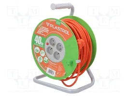 PLASTROL Prolongador de alimentación H05VV-F 3G1,5mm2 40m naranja